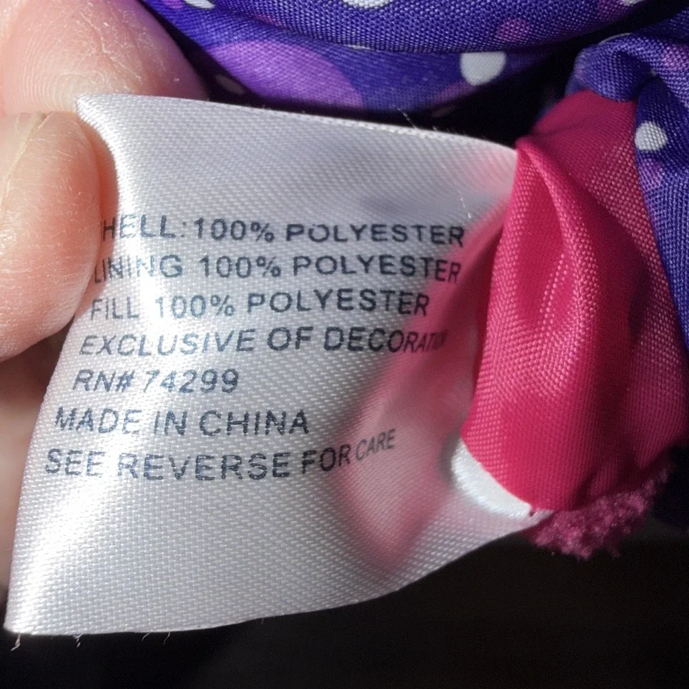 U.S. Polo Assn. Girls Puffer Coat/Jacket Pink‎ Hooded Quilted